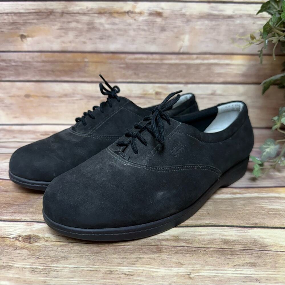 SAS Black Women's Flats, Size 7.5. Faux suede uppers. In excellent condition!